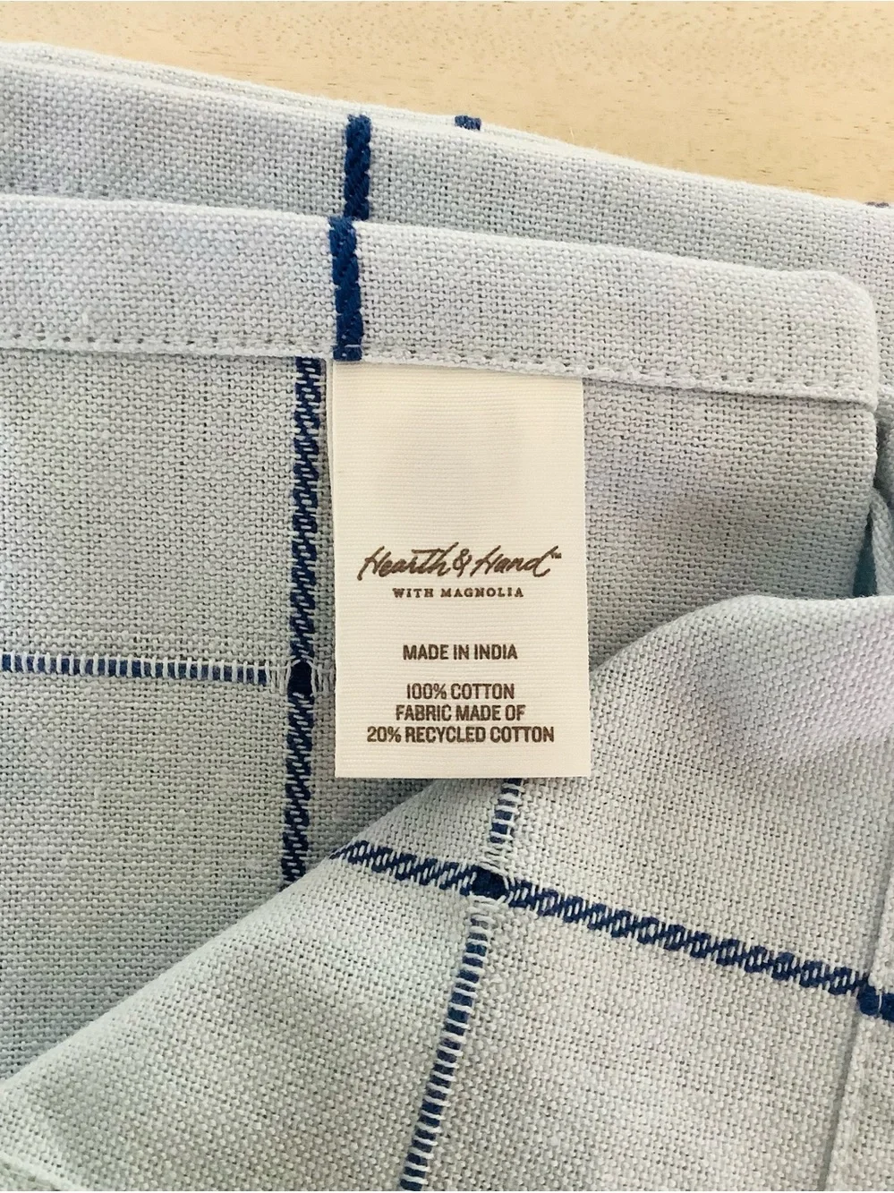 4pc Hearth & Hand Magnolia Blue Gingham Napkin Set